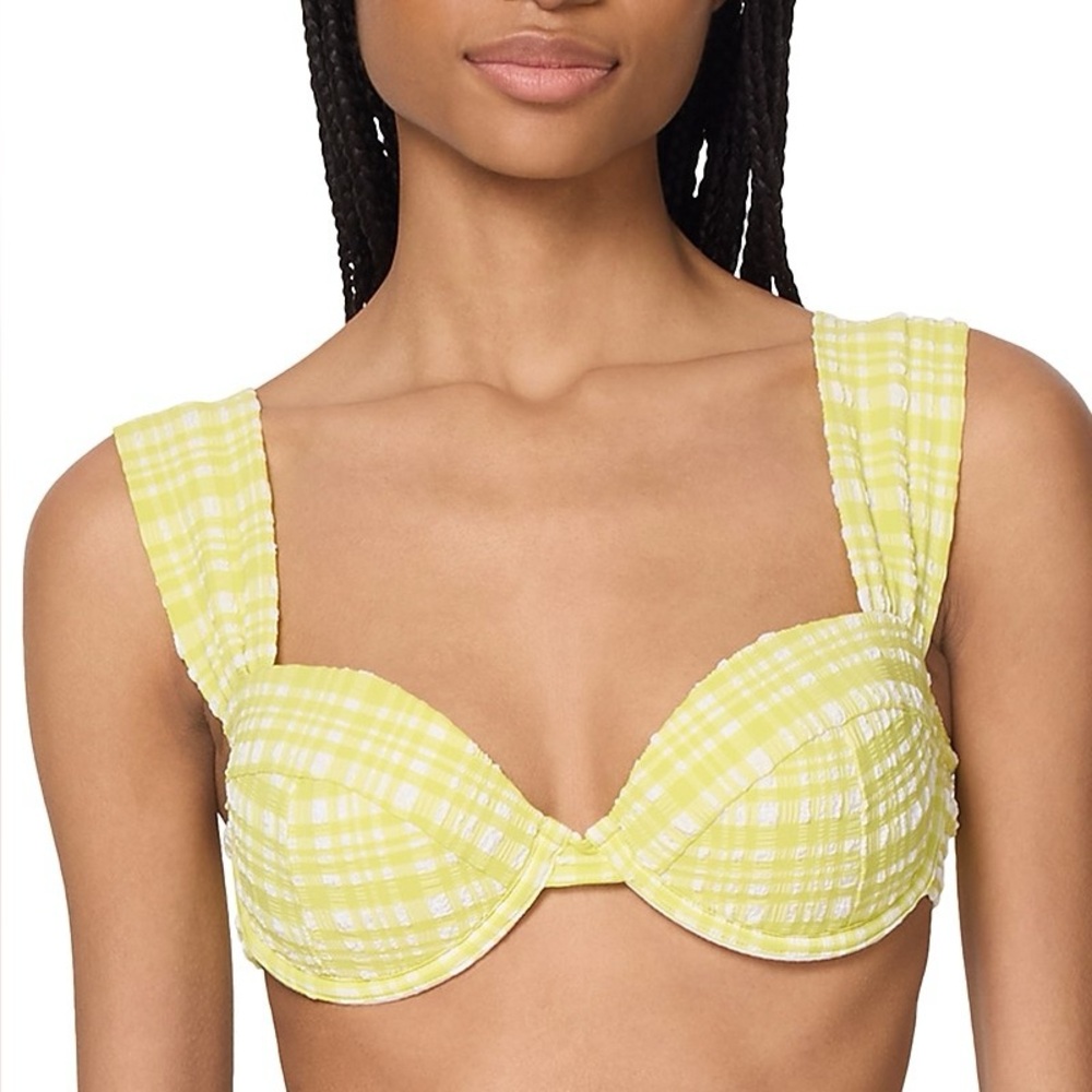 Kate Spade New York Check Underwire Bra Top Size Small
